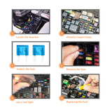 Nilight 120Pcs Mini ATM/APM Blade Fuses Assortment Kit, view 3