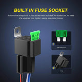 Nilight 5Pack 30A Fuse 4Pin SPST Relays Switches Harness Set, view 4