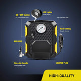 Nilight 50041R Auto Air Compressor Pump 12V DC Portable Electric Car Inflator 150PSI, 4 Free Tire Valve Caps, view 2