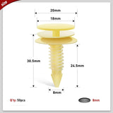 Nilight 50 Pcs Head 20mm Hole 8mm Front Door Trim Panel Retainers Clips Compatible with Buick Regal 1990-1996 Oldsmobile Cutlass 1992-1997, Pontiac Grand Prix 1992-1998 OEM: #GM 10153057, view 2