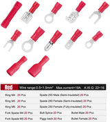 Nilight 540 PCS Electrical Connectors, Insulated Wire Terminals,Wire Connectors Spade Bullet Ring Connector Solderless Crimp Terminals Kit with 12 Size Assortment Terminal Set, view 2