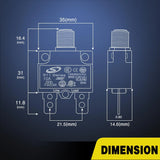 Nilight 5Pcs 10Amp Terminals Circuit Breaker, view 2