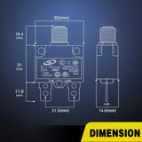 Nilight 5Pcs 20Amp Terminals Circuit Breaker, view 2