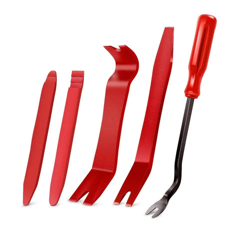 Nilight 5 Pcs Auto Trim Removal Tool Set Red