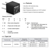 Nilight 5Pcs 4Pin SPNO Automotive Purpose Relays, view 2
