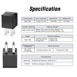 Nilight 5Pcs 4Pin SPNO Automotive Purpose Relays, view 3