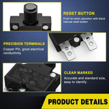 Nilight 5Pcs 5A 10A 15A 20A 30A Terminals Circuit Breaker, view 3