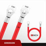 Nilight 6AWG 20Inch Battery Inverter Cables Terminals, view 2