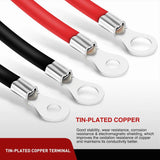 Nilight 6AWG 20Inch Battery Inverter Cables Terminals, view 3