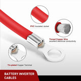 Nilight 6AWG 20Inch Battery Inverter Cables Terminals, view 4