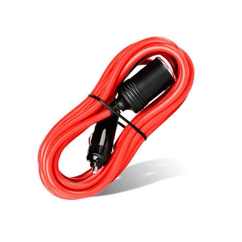 Nilight 6FT Cigarette Lighter Socket Extension Cord Cable 12V/24V (Red)