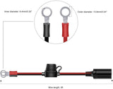 Nilight 6FT Cigarette Lighter Socket Extension Cord Cable 12V/24V (Red), view 2