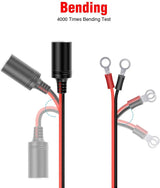 Nilight 6FT Cigarette Lighter Socket Extension Cord Cable 12V/24V (Red), view 4