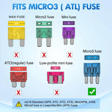 Nilight 60Pcs Micro3 Fuse ATR APT Car Blade Fuses, view 2