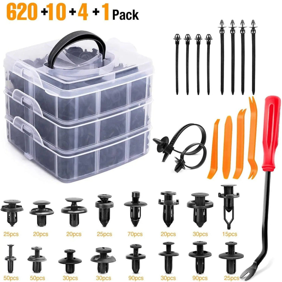Nilight 635 Pcs Car Push Retainer Clips Kits For Toyota GM Ford Honda Acura Chrysler