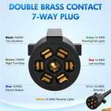 Nilight 3FT 7-Way Trailer Plug Socket Extension Cable, view 2