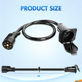 Nilight 3FT 7-Way Trailer Plug Socket Extension Cable, view 5
