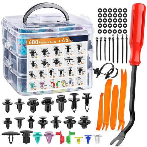 Nilight 725 Pcs Car Push Retainer Clips Kits For Toyota GM Ford Honda Chevy
