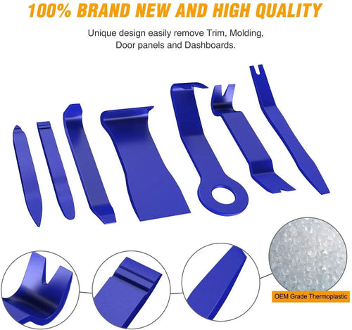Nilight 8Pcs Auto Trim Removal Tool Kit Blue