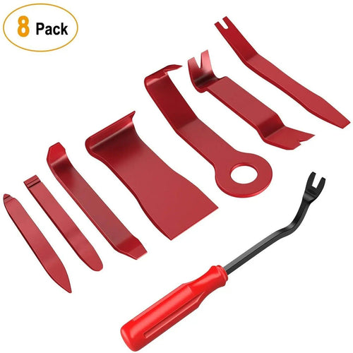 Nilight 8Pcs Auto Trim Removal Tool Kit Red