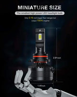 Nilight A9 9006 LED Headlight Bulbs, 700% Super Brighter 9006 / HB4 LED Headlights Conversion Kit, Low Beam 6000K Cool White, 2-Pack, view 2