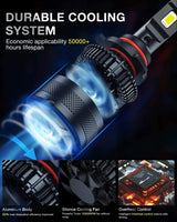 Nilight A9 9006 LED Headlight Bulbs, 700% Super Brighter 9006 / HB4 LED Headlights Conversion Kit, Low Beam 6000K Cool White, 2-Pack, view 6