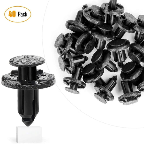 Nilight 40 Pcs Head 20mm Hole 8mm Bumper & Radiator Support Clip
