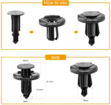 Nilight 40 Pcs Head 20mm Hole 8mm Bumper & Radiator Support Clip, view 2
