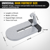 Nilight Car Door Step for Roof Access Universal Car Step Hook for Roof SUV Trucks Folding Aluminum Alloy Vehicle Door Latch Step Pedal With Glass Breaker Safety Hammer, Max Load 400lbs, 2 Pack Gray, view 6