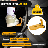 Nilight Car Door Step for Roof Access Universal Car Step Hook for Roof SUV Trucks Folding Aluminum Alloy Vehicle Door Latch Step Pedal With Glass Breaker Safety Hammer, Max Load 400lbs, 2 Pack Yellow, view 2