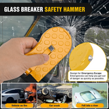 Nilight Car Door Step for Roof Access Universal Car Step Hook for Roof SUV Trucks Folding Aluminum Alloy Vehicle Door Latch Step Pedal With Glass Breaker Safety Hammer, Max Load 400lbs, 2 Pack Yellow, view 5
