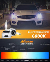 Nilight D1S 35W 6000K Diamond White HID Headlight Bulbs, view 3