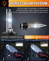 Nilight D2S 35W 6000K Diamond White HID Headlight Bulbs, view 3