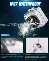 Nilight D3S 35W 6000K Diamond White Xenon HID Headlight Bulbs, view 4