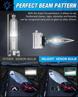 Nilight D3S 35W 6000K Diamond White Xenon HID Headlight Bulbs, view 6