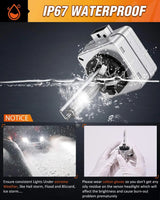 Nilight D3S 35W 6000K Diamond White HID Headlight Bulbs, view 4