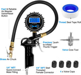 Nilight Digital Tire Pressure Gauge Medium 250 PSI Air Chuck and Compressor Accessories Heavy Duty with Rubber Hose and Quick Connect Coupler for 0.1 Display Resolution, view 2