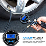 Nilight Digital Tire Pressure Gauge Medium 250 PSI Air Chuck and Compressor Accessories Heavy Duty with Rubber Hose and Quick Connect Coupler for 0.1 Display Resolution, view 6