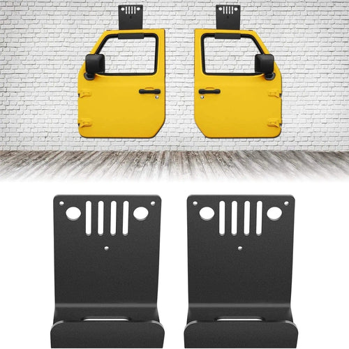 Nilight Door Hangers Wall Mount Storage Bracket Holder Fit for All Wrangler CJ YJ TJ LJ JK JKU and JT Gladiator
