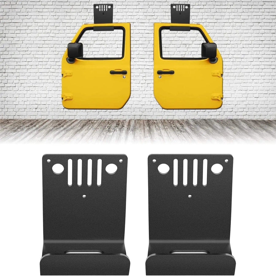 Nilight Door Hangers Wall Mount Storage Bracket Holder Fit for All Wrangler CJ YJ TJ LJ JK JKU and JT Gladiator