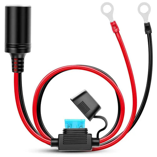 Nilight 3FT Female Cigarette Lighter Outlet With Eyelet Terminal Fuse Holder