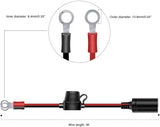 Nilight 3FT Female Cigarette Lighter Outlet With Eyelet Terminal Fuse Holder, view 2