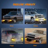 Nilight 1999 2000 2001 2002 Chevy Silverado 1500 2500 2001 2002 Chevy Silverado 3500 2000 2001 2002 2003 2004 2005 2006 Chevy Suburban Tahoe Amber Fog Light Assembly, view 4