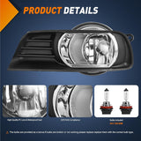 Nilight Fog Lights Assembly Compatible with 2007 2008 2009 Toyota Camry Clear Lens Driver and Passenger Side w/H11 12V 55W Bulbs, view 2