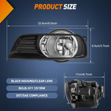Nilight Fog Lights Assembly Compatible with 2007 2008 2009 Toyota Camry Clear Lens Driver and Passenger Side w/H11 12V 55W Bulbs, view 4