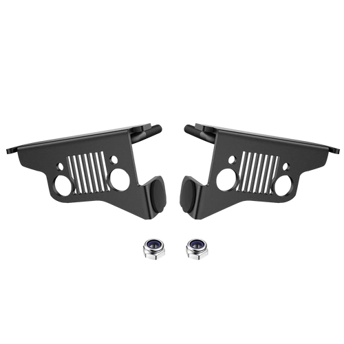 Nilight Foot Pegs Front Door Foot Rest Pedals Solid Metal Exterior Car Accessories for 2007-2020 Wrangler JK JKU JL JLU - Pair