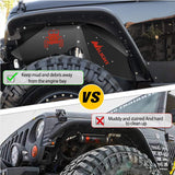 Nilight Front Inner Fender Liners For 2007 2008 2009 2010 2011 2012 2013 2014 2015 2016 2017 2018 Wrangler JK & JKU Unlimited, view 6