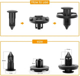 Nilight 40 Pcs Hole 9mm Car Push Retainer Clips Kits OEM Replacement 01553-09321, view 2