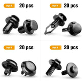 Nilight 120 Pcs Hole 6.3mm 8mm 9mm 10mm Car Push Retainer Clips Kits, view 6