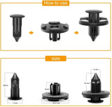 Nilight 100 Pcs Hole 8mm Car Push Retainer Clips Kits For OEM Replacement 01553-09321, view 2